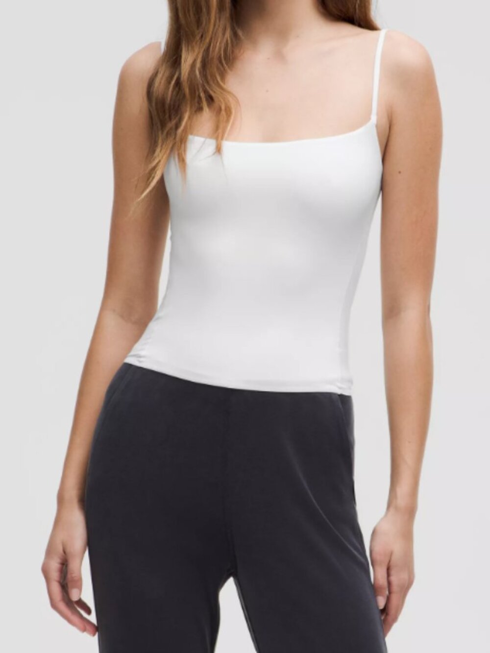 Wundermost Ultra-Soft Nulu Spaghetti-Strap Cami Tank Top - S - White